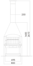 Cheminée Edelstahl Grillkamin Mars
