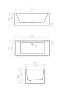 Badewanne Burano 170x80cm