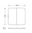 Thermoabdeckung 215x215cm anthrazitgrau