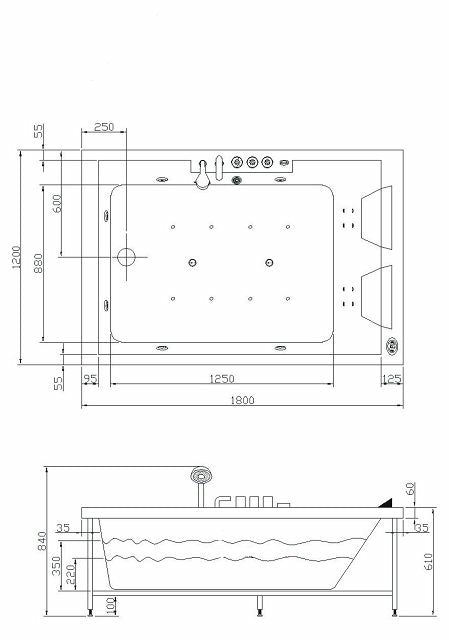 Whirlpool Torino 180x120cm