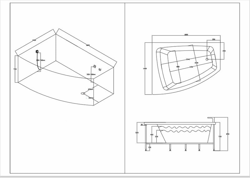 Whirlpool Verona Alpha 180x140cm