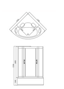 Dampfdusche Los Angeles inkl. Whirlpool 150x150cm