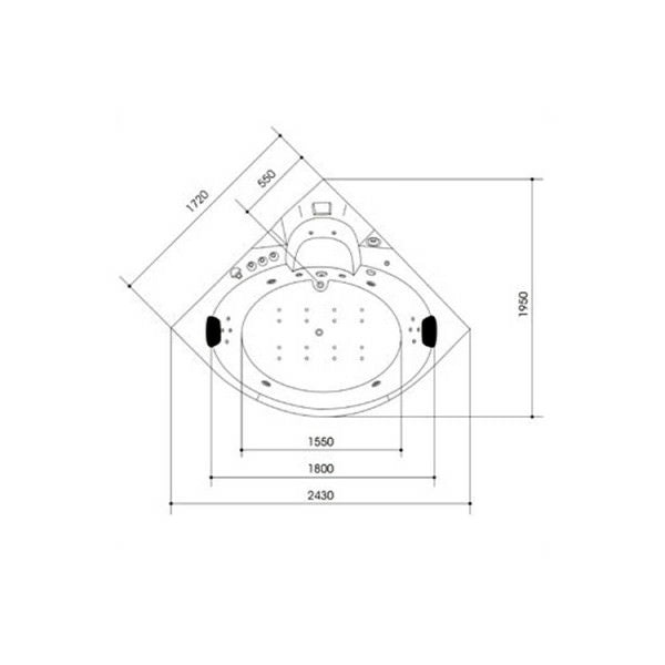 Whirlpool Milano 172x172cm