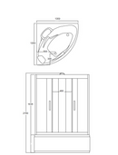 Dampfdusche San Francisco inkl. Whirlpool 135x135cm