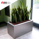 Edelstahl Blumenkübel / Pflanzkübel Charme - Typ3 (400x400x800 mm)