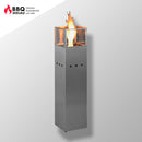 Edelstahl Gartenfackel Fuego Uno II - mit Windschutz