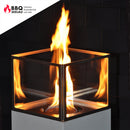 Edelstahl Gartenfackel Fuego Uno II - mit Windschutz