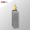 Edelstahl Gartenfackel Fuego Uno II - mit Windschutz