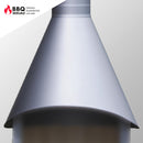 Lackierte Haube - Typ 1 (Kamin mit 60 cm Durchmesser) - Silbergrau