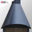 Lackierte Haube - Typ 3 (Kamin mit 80 cm Durchmesser) - Schwarz