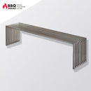 Edelstahl Sitzbank Magic, Extralang 250cm - ohne Rückenlehne